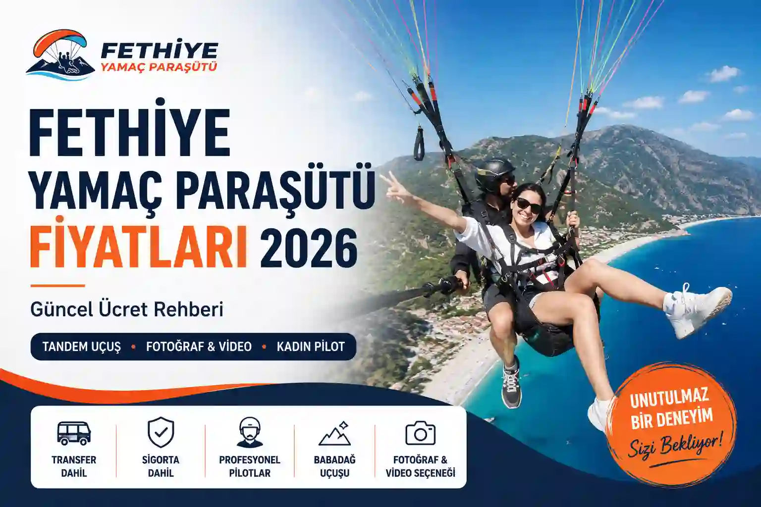 Fethiye Yamaç Paraşütü Fiyatları 2026 | Güncel Uçuş Ücretleri - Fethiye Yamaç Paraşütü Rehberi